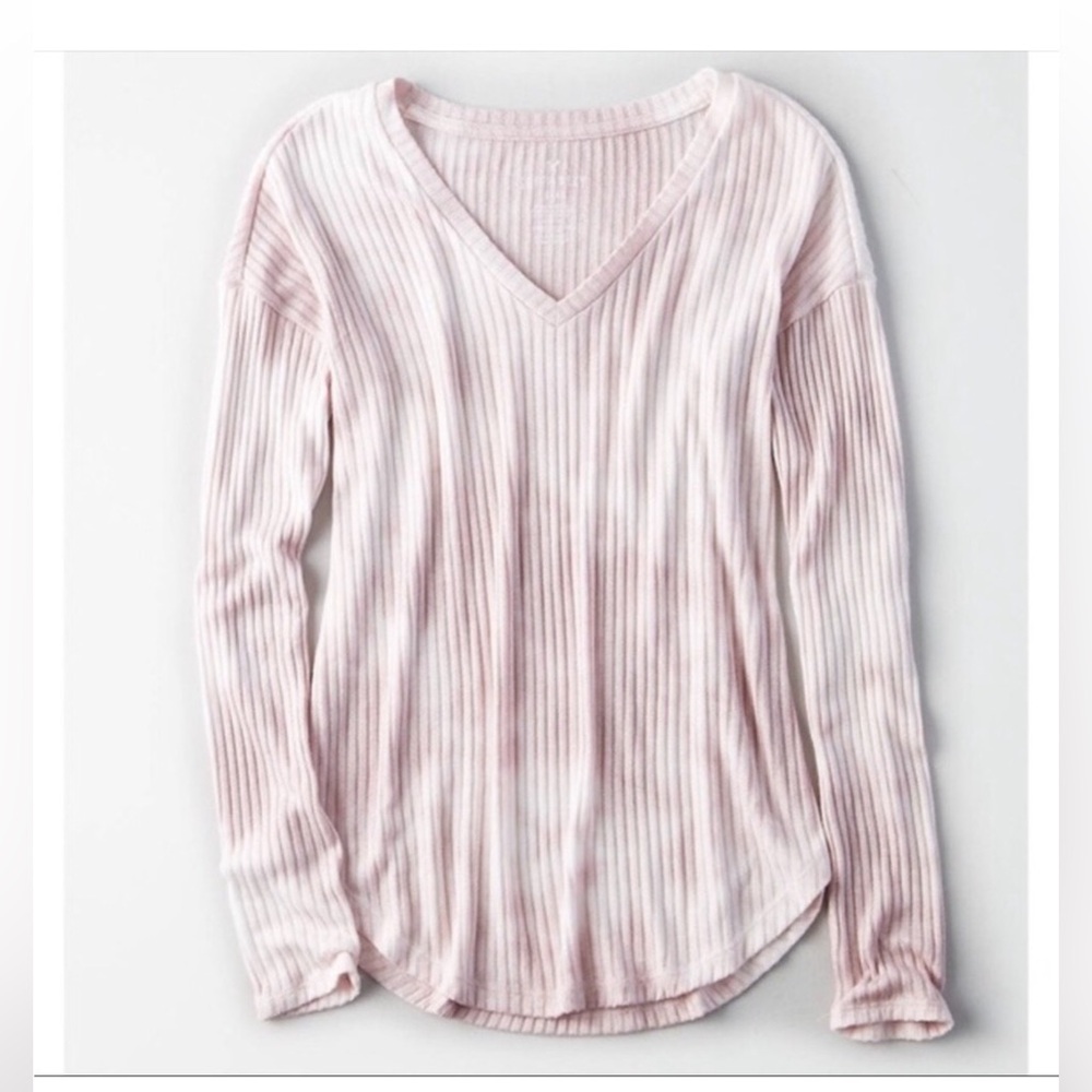 American Eagle - Soft and Sexy- long Sleeve Rib Tie Dye Top